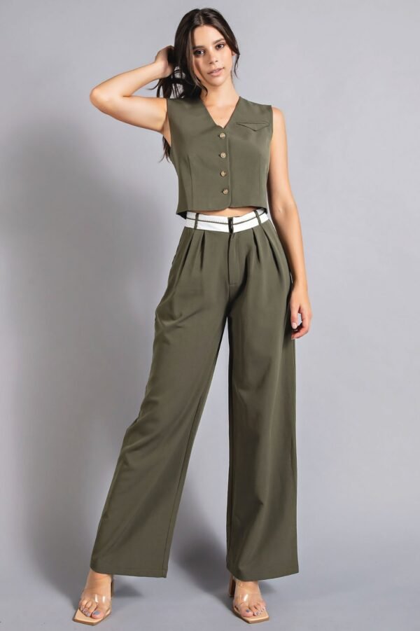 CONJUNTO OLIVO TIPO SASTRE